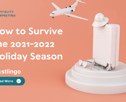 Cover Photo with luggage reading Holiday Interpreting: How to Survive the 2021-2022 Holiday Season