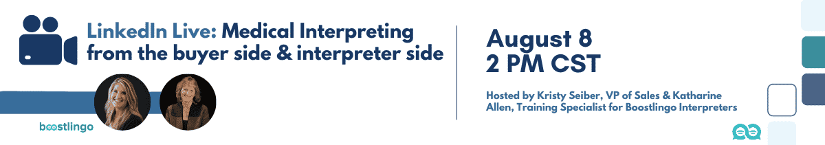 Banner reading June Interpreter Spotlight, Jordan Aviles, Mexico. Owner of Desert Comms and Spanish Medical Interpreter