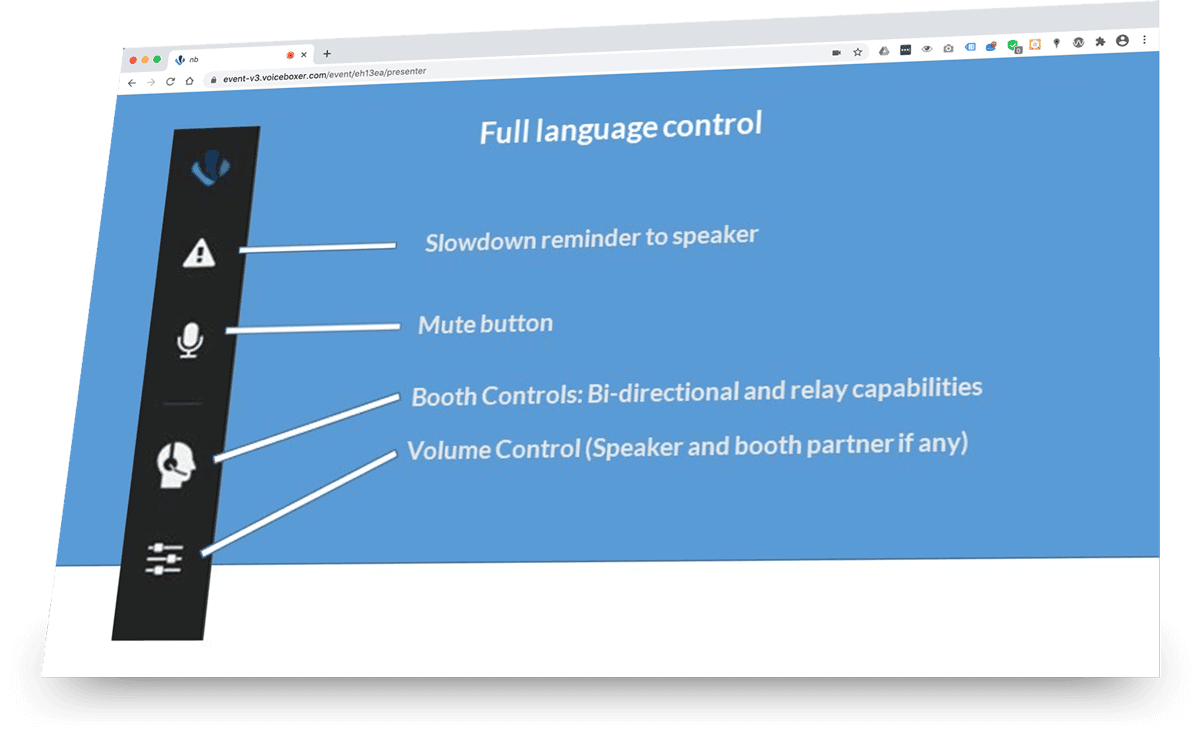 VoiceBoxer Language Control