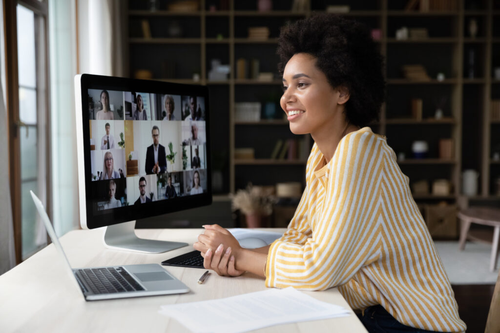 Internal Communications picture of woman at computer