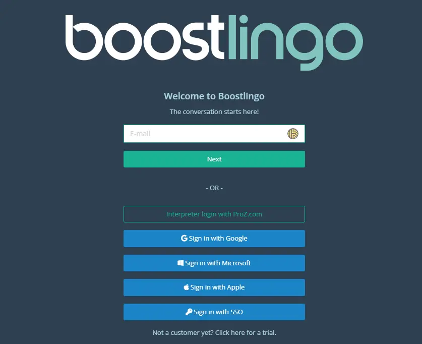 Boostlingo Login