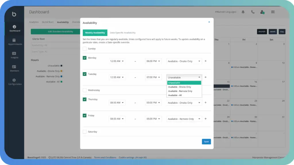 Boostlingo Real-Time Availability Tools for Smarter Scheduling