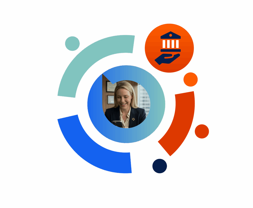 Impressionistic design showing the legal industry