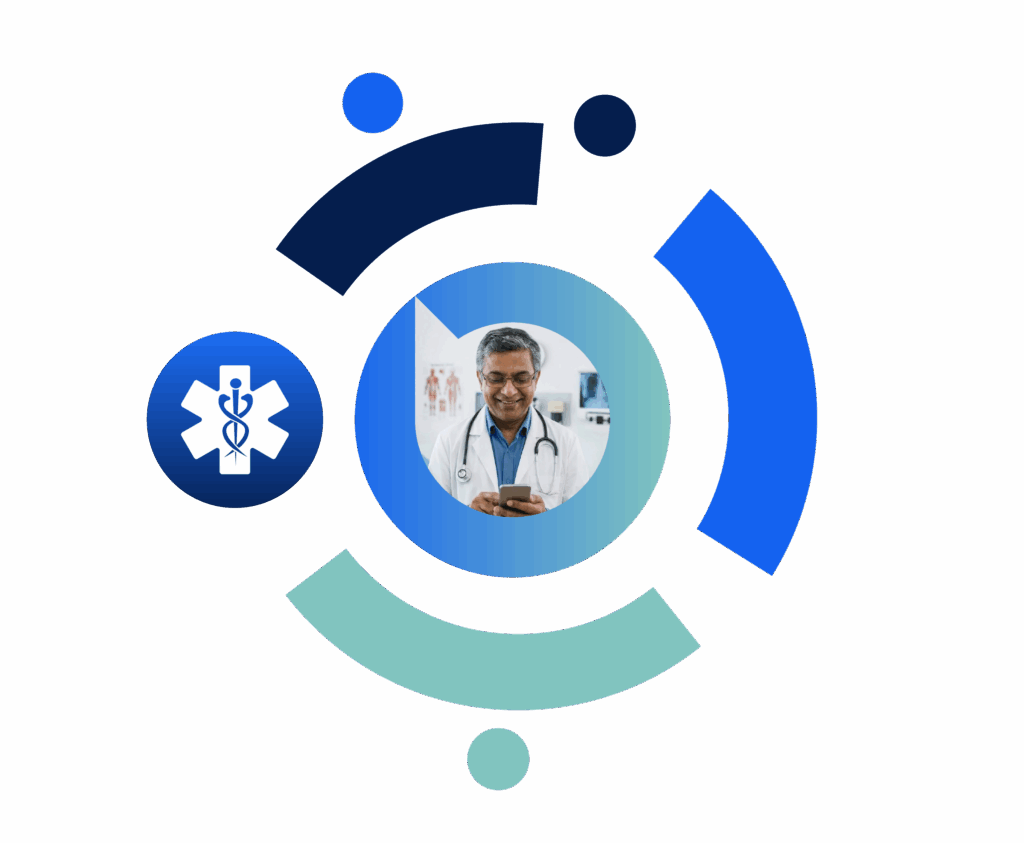 Impressionistic design showing the medical industry