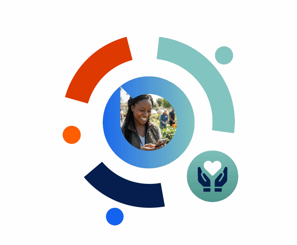 Impressionistic design showing the nonprofit industry